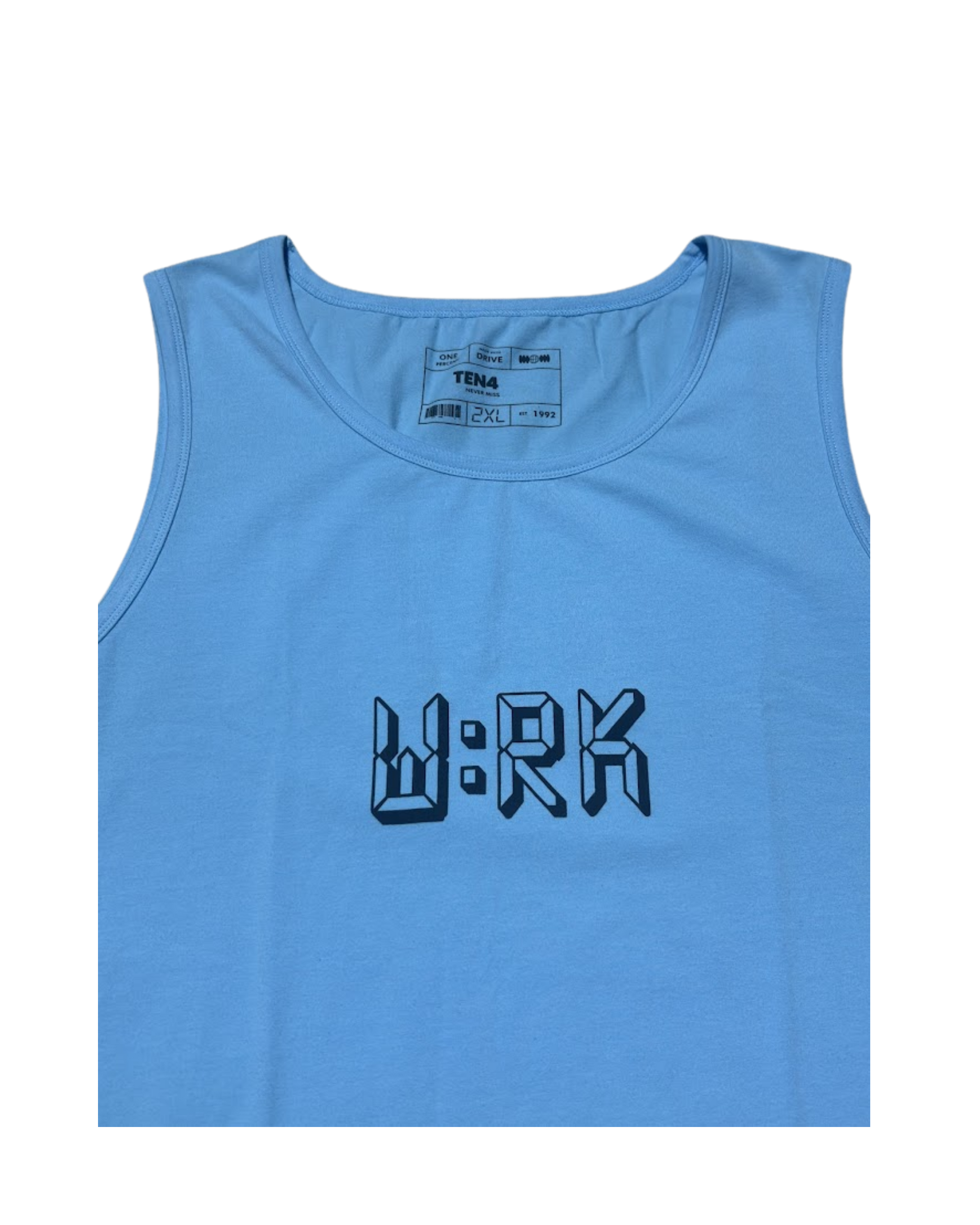 TEN4 LAB WRK SWEAT ACTIVATED COMPRESSION TANK LIGHT BLUE