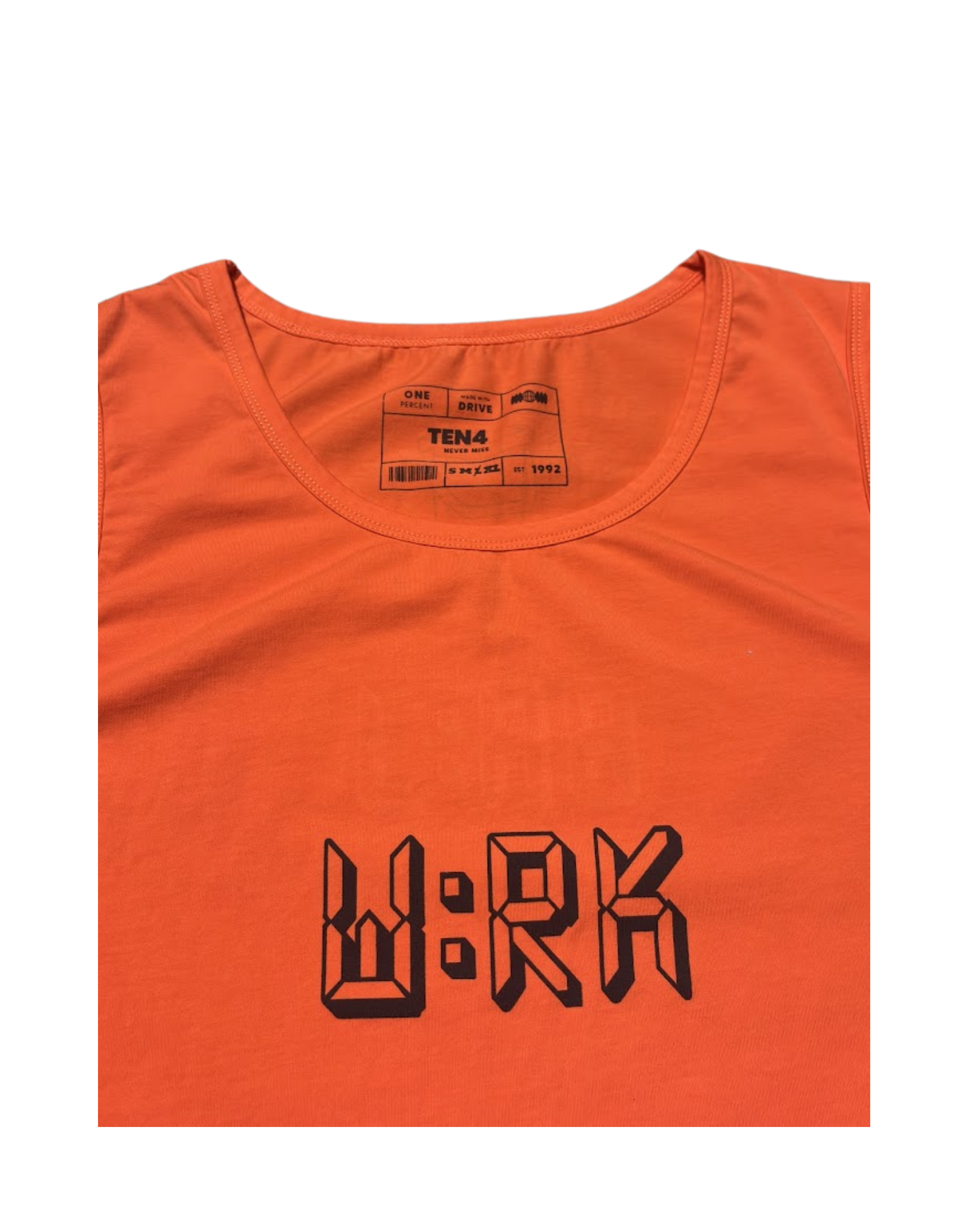 TEN4 FIRE RED LAB WRK SWEAT ACTIVATED COMPRESSION TANK