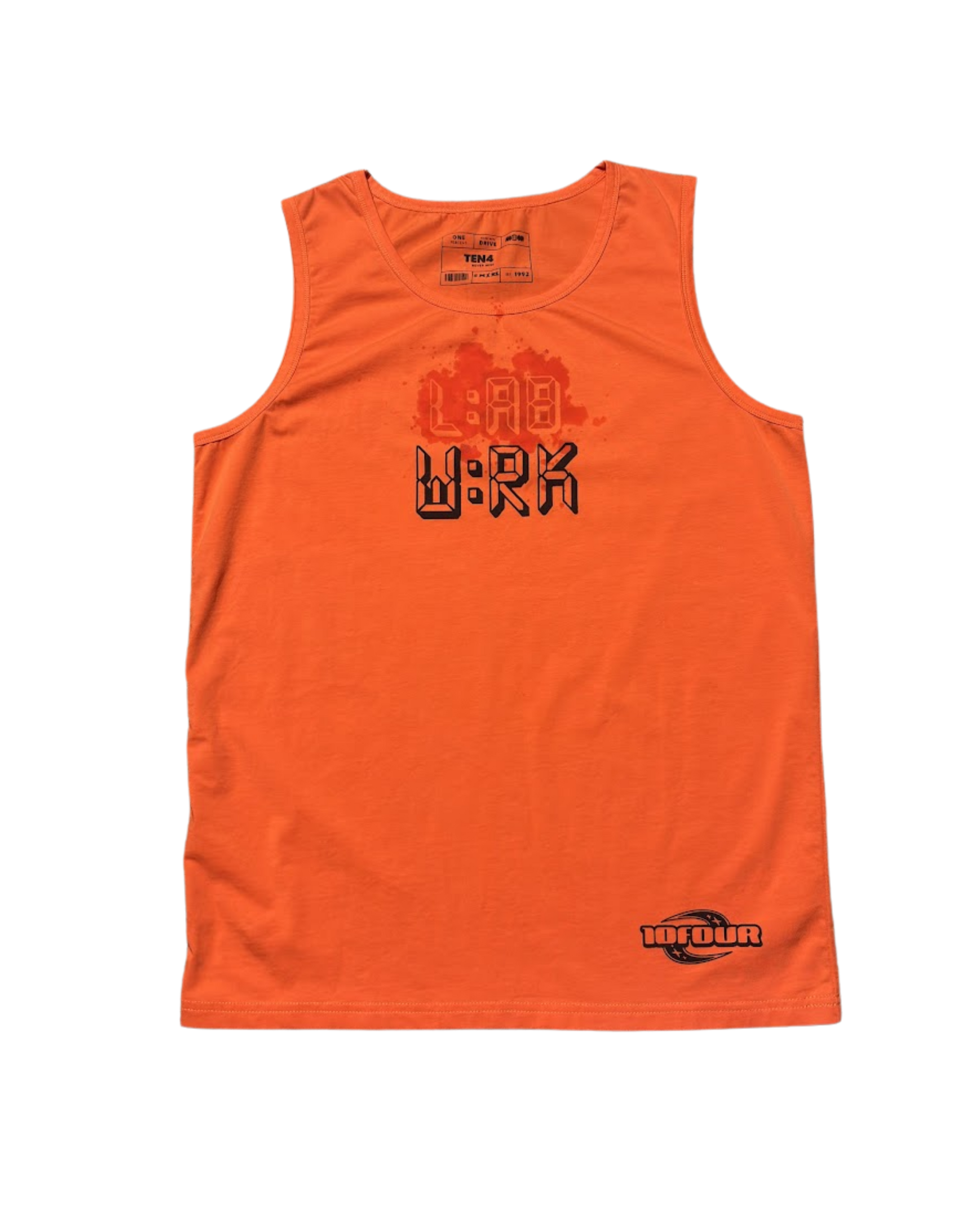TEN4 FIRE RED LAB WRK SWEAT ACTIVATED COMPRESSION TANK