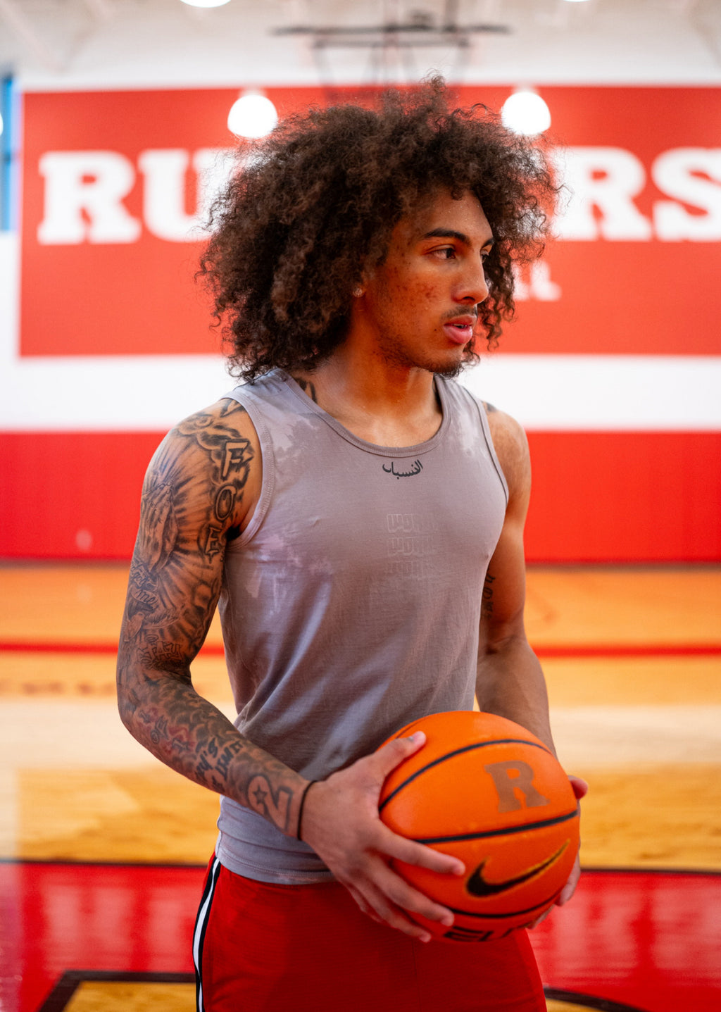 GREY LANGUAGES SWEAT ACTIVATED COMPRESSION TANK