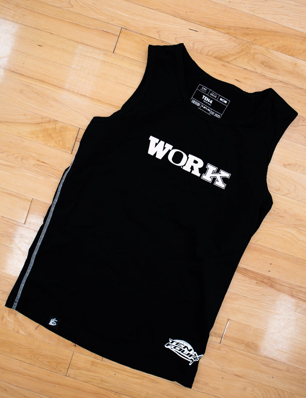 black WORK compression tank
