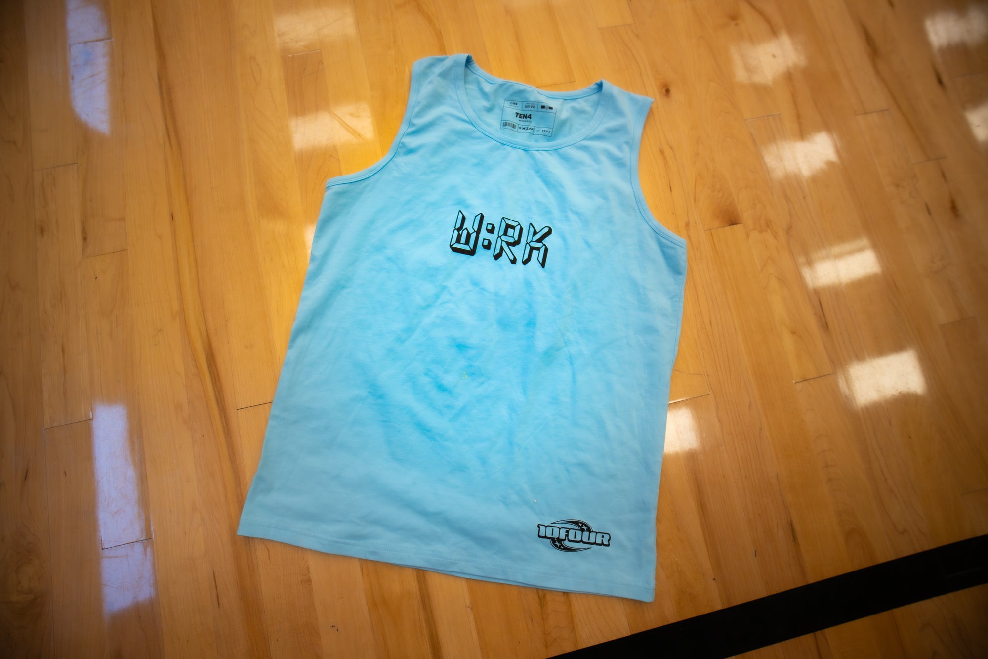 TEN4 LAB WRK SWEAT ACTIVATED COMPRESSION TANK LIGHT BLUE