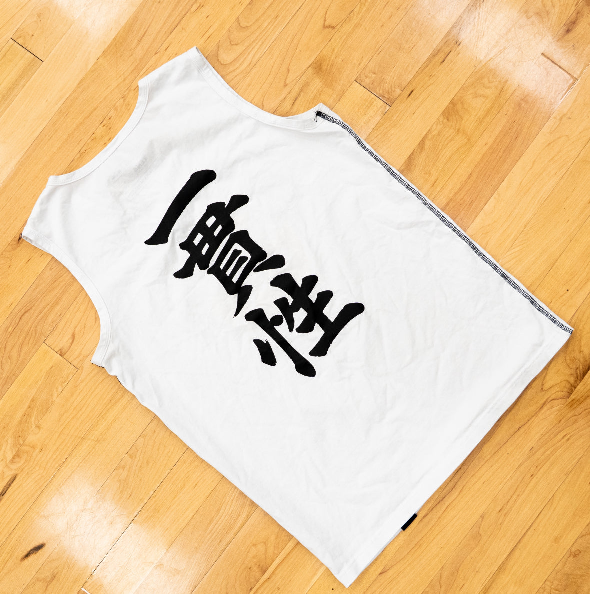 white HARD WORK WINS compression tank