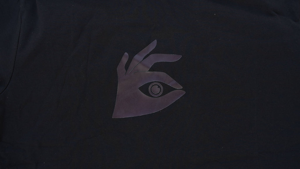 black short sleeve compression tee heat activated