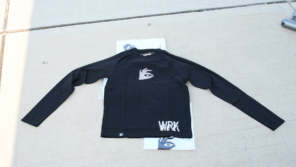 black long sleeve compression heat activated