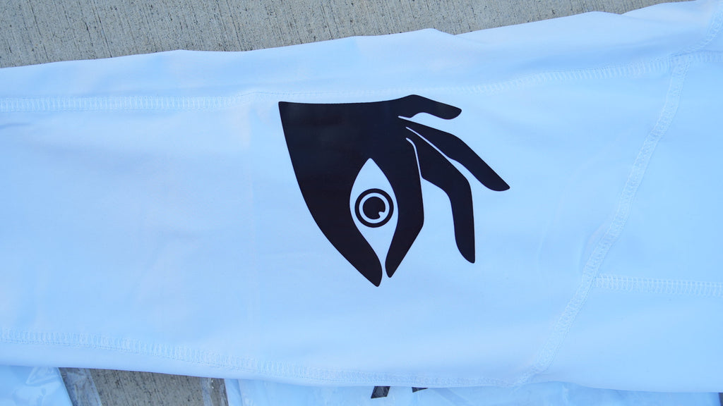 white compression pants heat activated