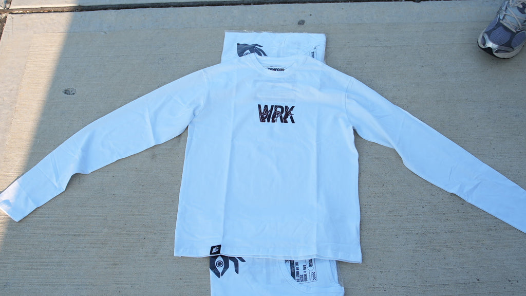 white long sleeve compression heat activated