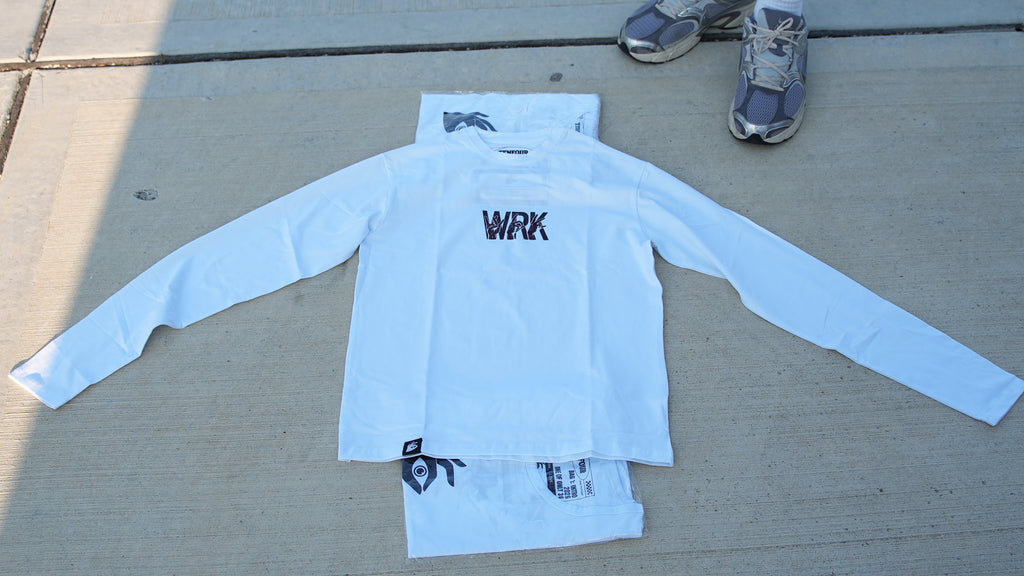 white long sleeve compression heat activated
