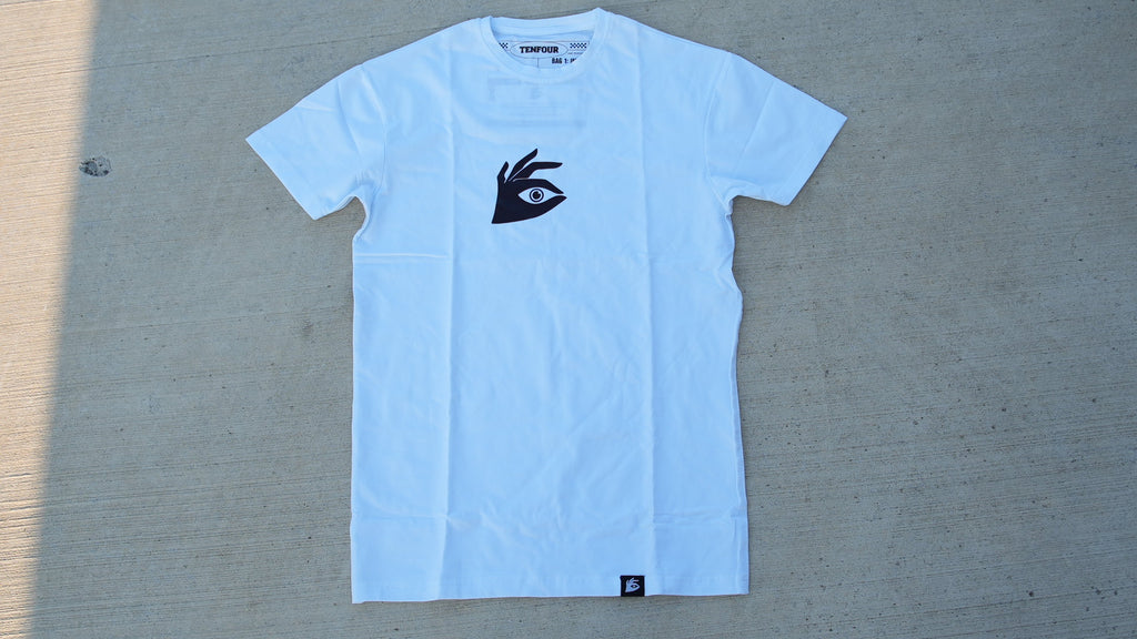 white short sleeve compression tee heat activated
