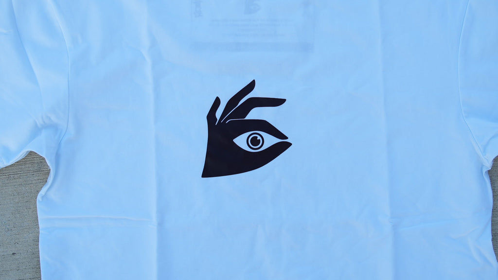 white short sleeve compression tee heat activated