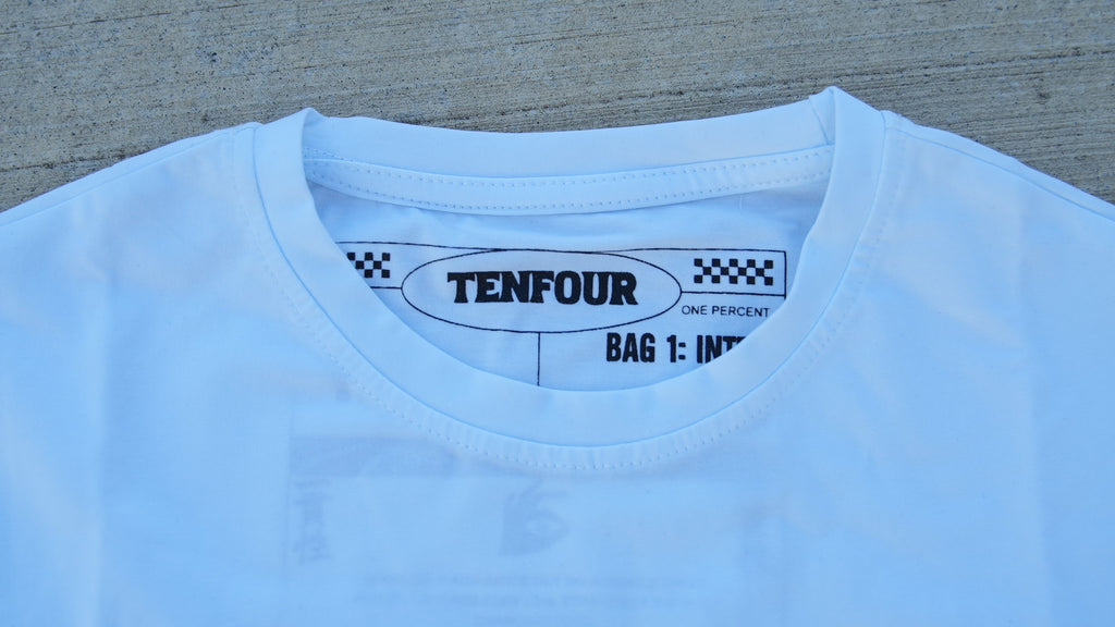 white short sleeve compression tee heat activated