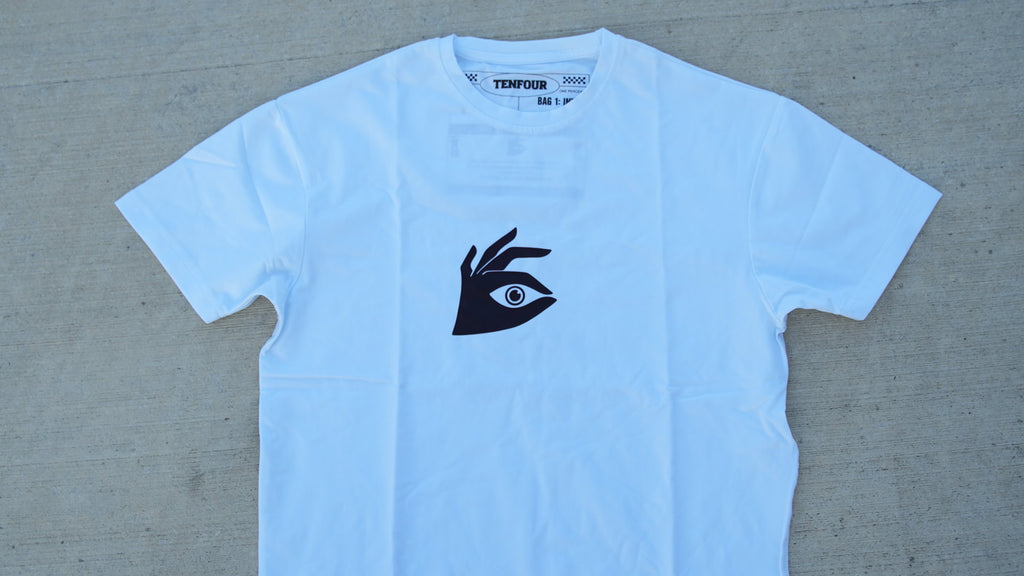 white short sleeve compression tee heat activated