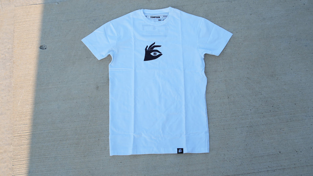 white short sleeve compression tee heat activated
