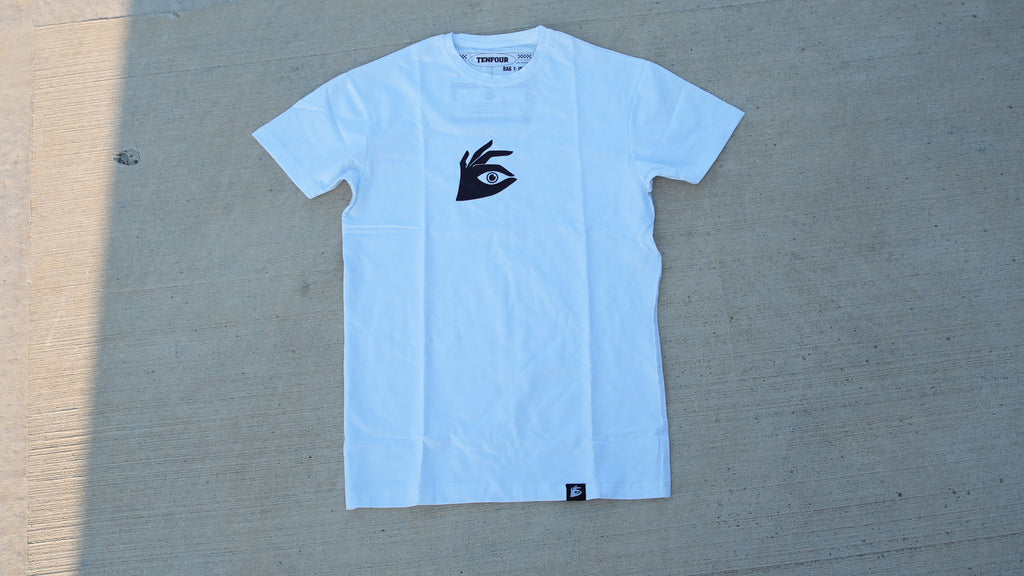 white short sleeve compression tee heat activated