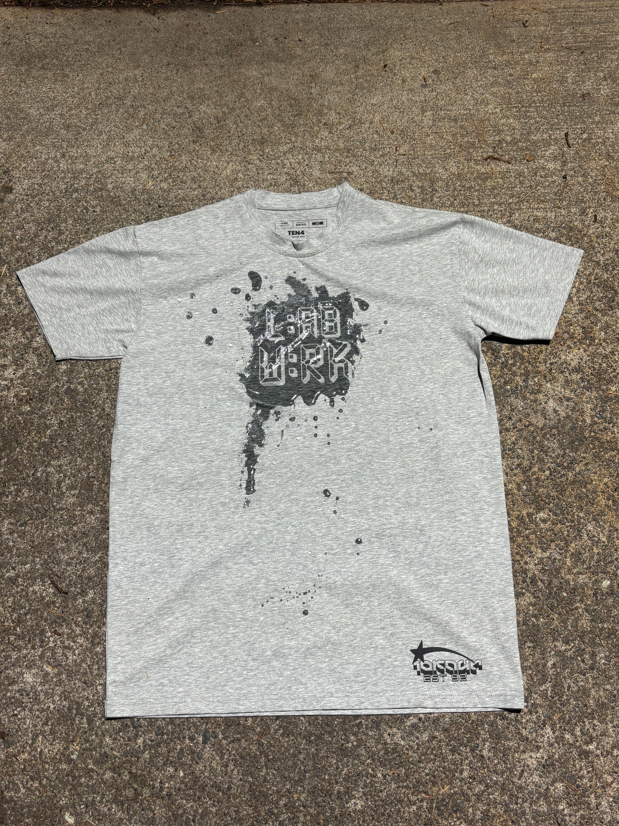 TENFOUR LAB WRK SWEAT ACTIVATED T SHIRT GREY