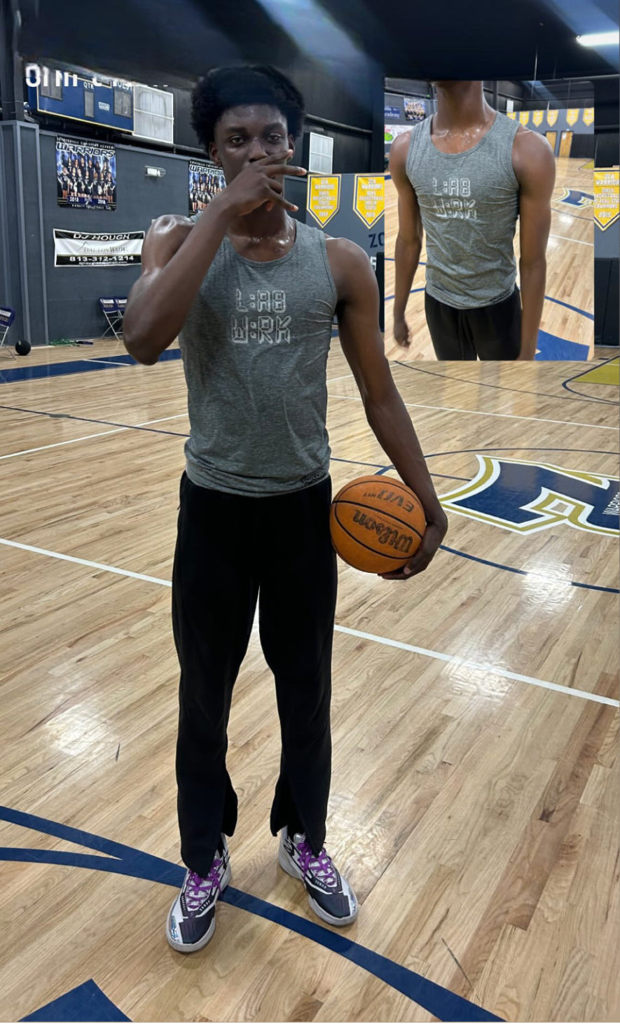 TEN4 GREY LAB WRK SWEAT ACTIVATED COMPRESSION TANK