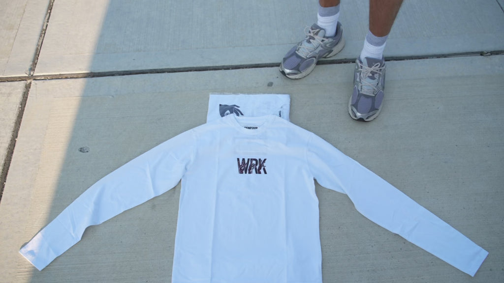white long sleeve compression heat activated
